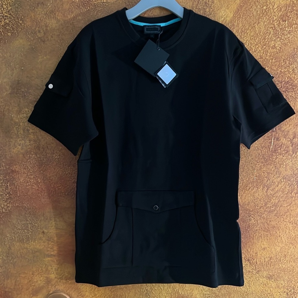 Cordova Men's Top Black T-Shirt Sz.XL NWT Diamond Supply Co. collab. 4 pockets